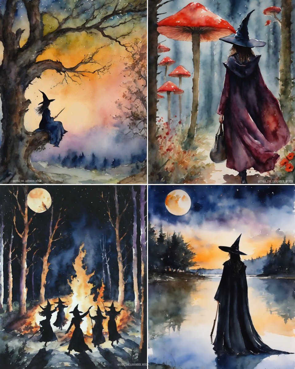 TitaniasRealm's tweet photo. The witches of artist Lyra O'Brien https://t.co/aiUQn8JOGO