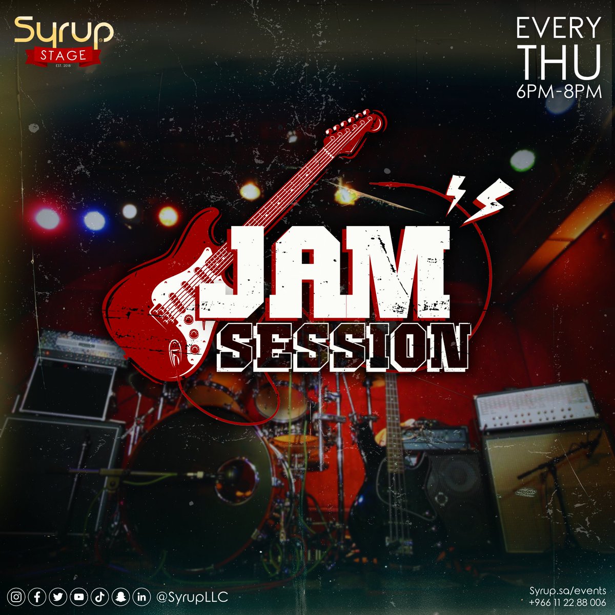 We pride ourselves in the incredibly diverse and talented community of musicians we have accumulated over the years, all thanks to our Jamming Sessions.

syrup.sa/event/jamming-…