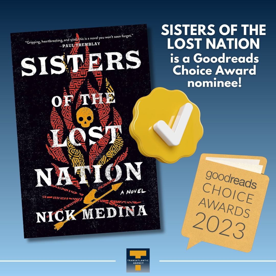 We are proud to share that SISTERS OF THE LOST NATION by Nick Medina is a Goodreads Choice Award nominee for the category of Best Horror! @MedinaNick is represented by @oczoroadnama To give SISTERS a vote, click here: goodreads.com/choiceawards/b…