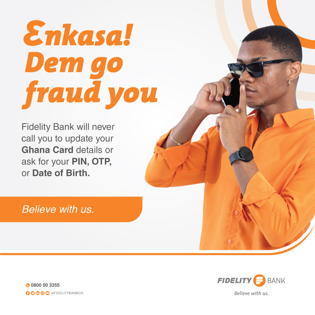 fidelitybankgh's tweet photo. Spot the scam; stop the fraud. Your awareness is the key! 🔍🔒
#FraudAlert #StaySharp #ScamAlert #Enkasa #BelieveWithUs https://t.co/LlblROu9lC