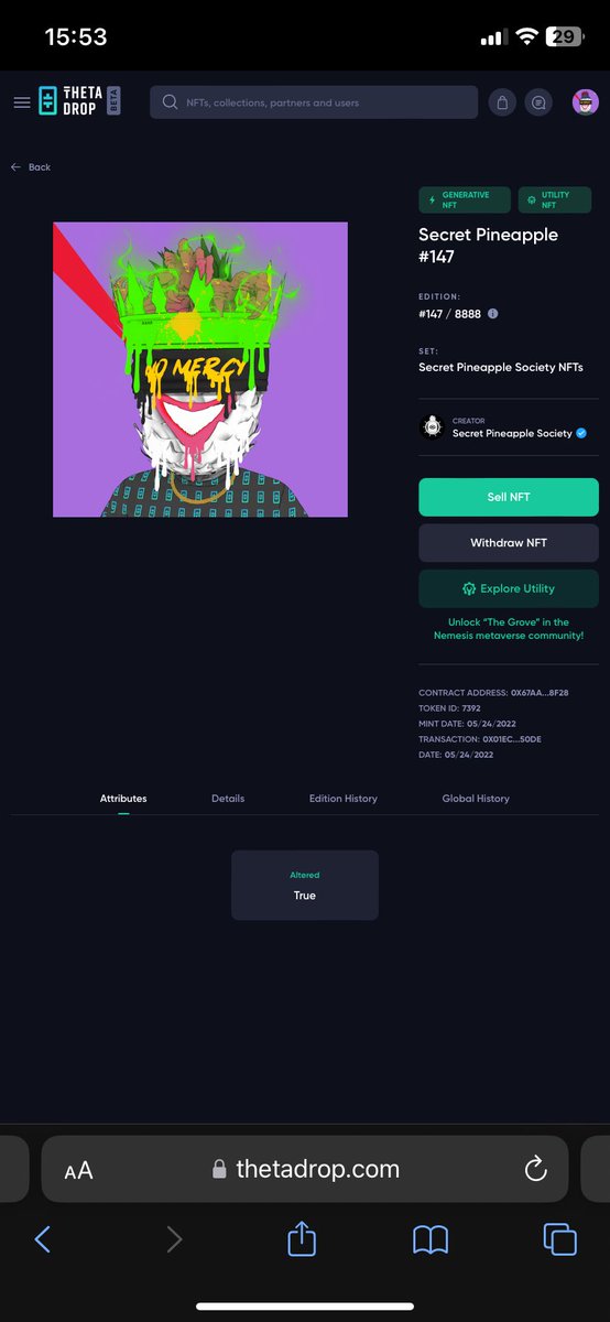 Haednis's tweet photo. @ChefPine_SPS @TheRareRobot Woa sick bro !! but I’m now a bit jealous 😃
In the metadata shows me mine is named Joking wanna too the name attribute 🃏 👑 
👀 😝 https://t.co/xqfwRBJbRe
