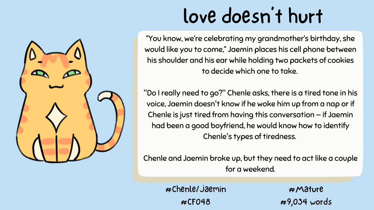 zhongchenlefest's tweet photo. love doesn’t hurt
🧶 chenle/jaemin
🧶mature
🧶 cf048
🧶 9,034 words

https://t.co/1s5w1bjU4T https://t.co/6a16W7qD1S