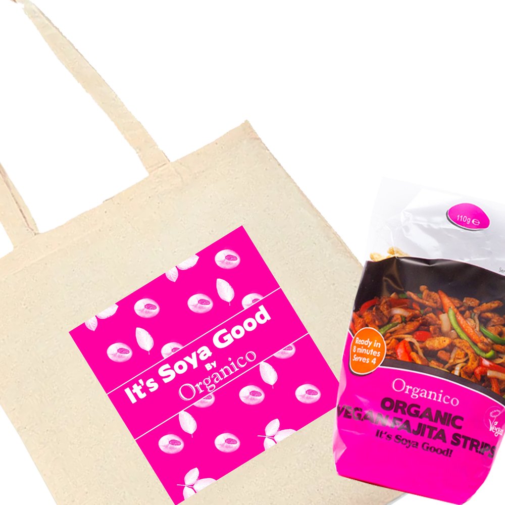 As a thank you for supporting Organico Realfoods we're giving away a free It's Soya Good tote bag and sample soya pack with every order placed over the next month, or while stocks last! 😁