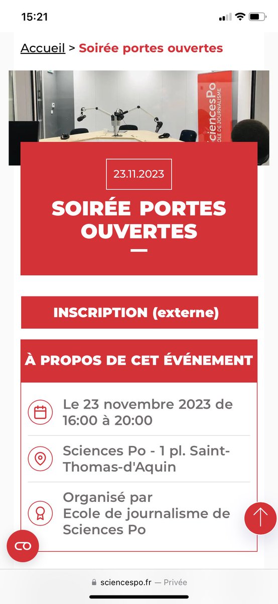 🎈23 novembre à 16h portes ouvertes <a href="/sciencespoEDJ/">EDJ Sciences Po</a> pour rencontrer journalistes, diplômés et vous exercer dans nos studios <a href="/JeudyBruno/">Bruno Jeudy</a> <a href="/Bruce_Toussaint/">Bruce Toussaint</a> <a href="/MSolletty/">Marion Solletty</a> <a href="/astrigag/">Astrig Agopian</a> <a href="/PaulTurban2/">Paul Turban</a> <a href="/TomFevrier/">Tom Février</a> <a href="/maureenalibert/">Maureen Alibert</a> <a href="/EleonorePayro/">Eléonore Payró</a> <a href="/misspress/">Mélissa Bounoua</a> 
➡️ sciencespo.fr/ecole-journali…