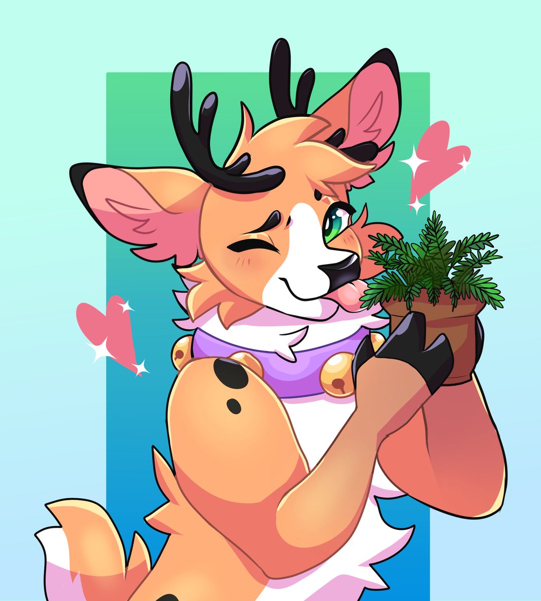 Really pleased with my new ref and pfp ~ 🧡
I'm officially a reindeer now 🪴🦌

Thanks again for <a href="/lunarfawne/">lunar</a> for amazing job !