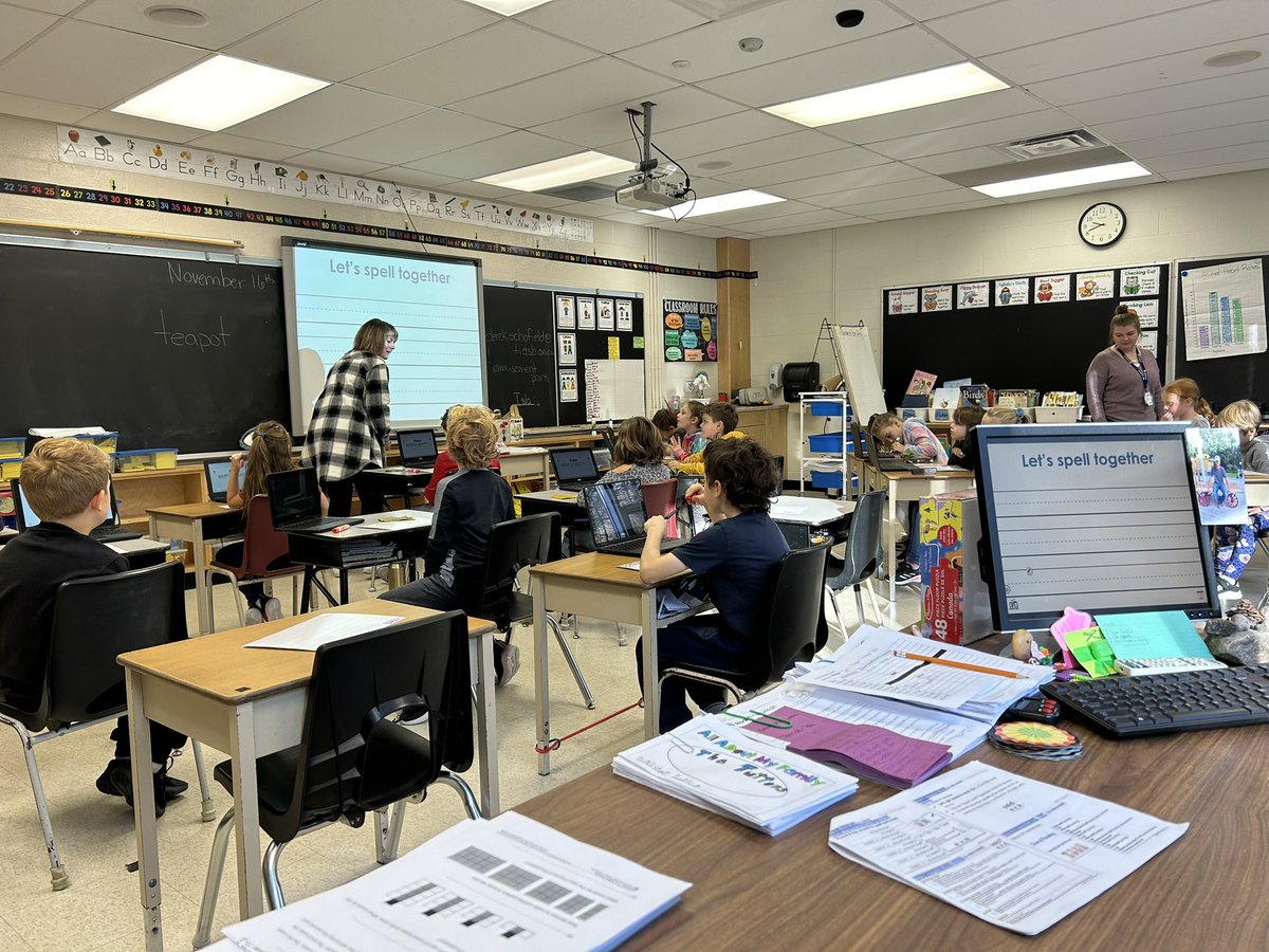 MacjanetJay's tweet image. At KP Manson witnessing the expert teaching of Mrs. Morgan in grade 3 using UFLI to get at working with words and sentence construction. Did you know that when “ce” ends a word it makes the “s” sound? #alwayslearning