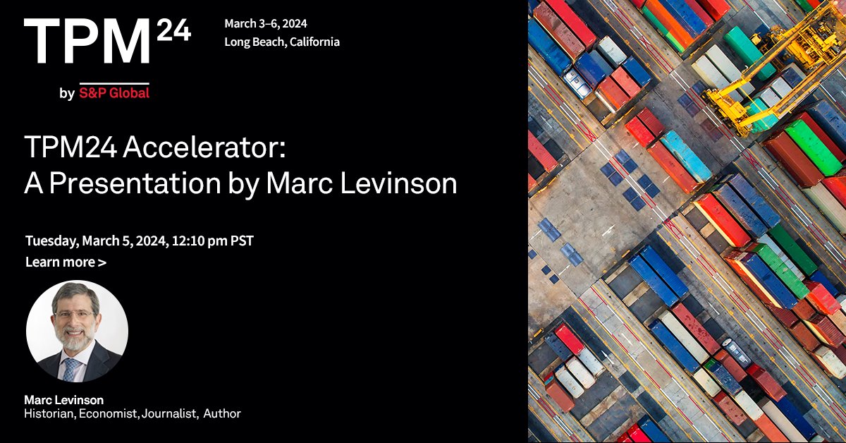 We are very pleased that Marc Levinson, historian, economist, and author of “The Box” the definitive history of container shipping, will present a TED-style talk at #TPM24. Learn more: ow.ly/jhzK50Q8jTJ
