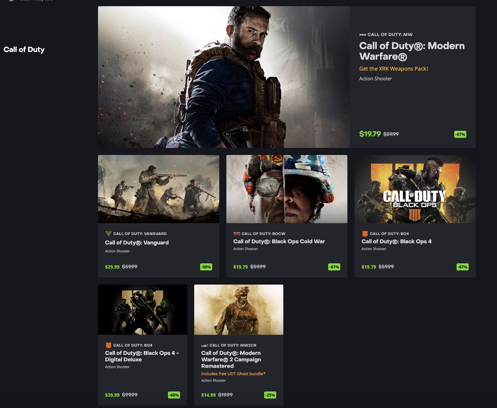 CharlieIntel on X: NEW: Call of Duty: Modern Warfare 2019, Call of Duty:  Black Ops Cold War, and Call of Duty: Vanguard are now available on Steam  (PC). The games are 50%