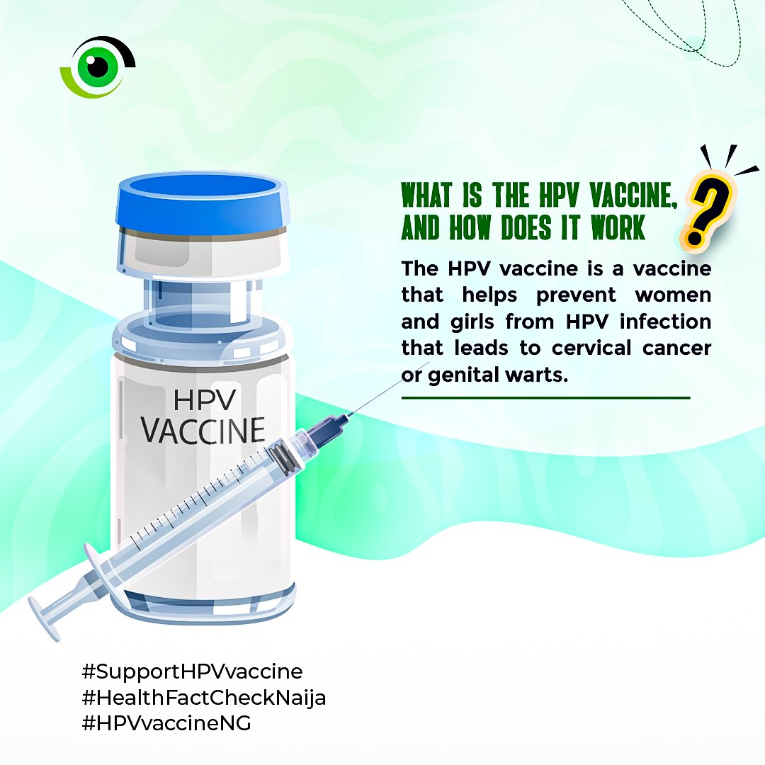 I personally don't see anything wrong with taking a vaccine that can significantly reduce risk of developing HPV-related cancers, such as cervical, anal, and throat cancer. It even helps prevent genital warts which is sexual transmitted.
#HealthFactCheckNaija
#SupportHPVvaccine