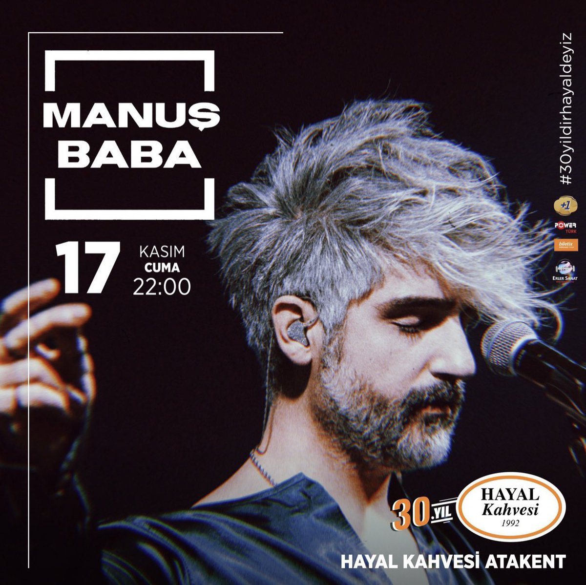 Manuş Baba 17 Kasım Cuma
Hayal Kahvesi Atakent Sahnesi’nde.
Biletler #biletix’te.
#manuşbaba #konser #istanbul #hayalkahvesiatakent #erlersanat 
<a href="/manusbaba/">manuş baba</a> <a href="/HayalKahvesi12/">HayalKahvesi-Atakent</a>