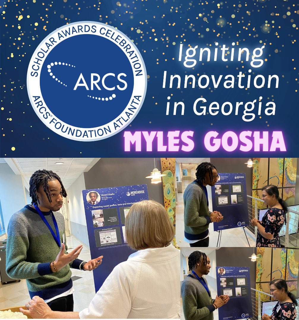 CONGRATS #BIOSCRIBE MYLES GOSHA on his recognition as an ARCS (Achievement Rewards for College Scientists) Fellow! #ARCS recognizes outstanding students with a record of achievement and exceptional promise of contribution to the scientific and technological strength of the nation