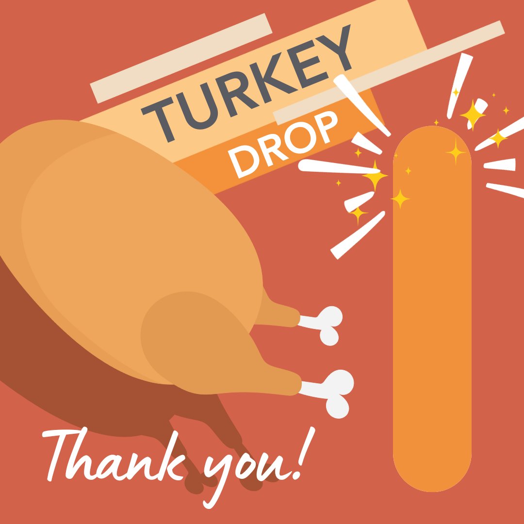 meltrotter's tweet photo. Great news: we hit our Turkey Drop goal! THANK YOU!
You helped us collect 5,513 turkeys to support struggling families this Thanksgiving. https://t.co/Nj7JCBJRWb