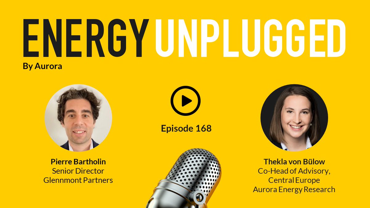 On this week’s #EnergyUnplugged episode, Pierre Bartholin, Senior Director, <a href="/Glennmont/">Glennmont Partners</a>, joins our Co-Head of Advisory in Central Europe, Thekla von Bülow, discussing the intricacies of revenue strategy for renewable portfolio managers, focusing on PPAs auroraer.com/podcast/