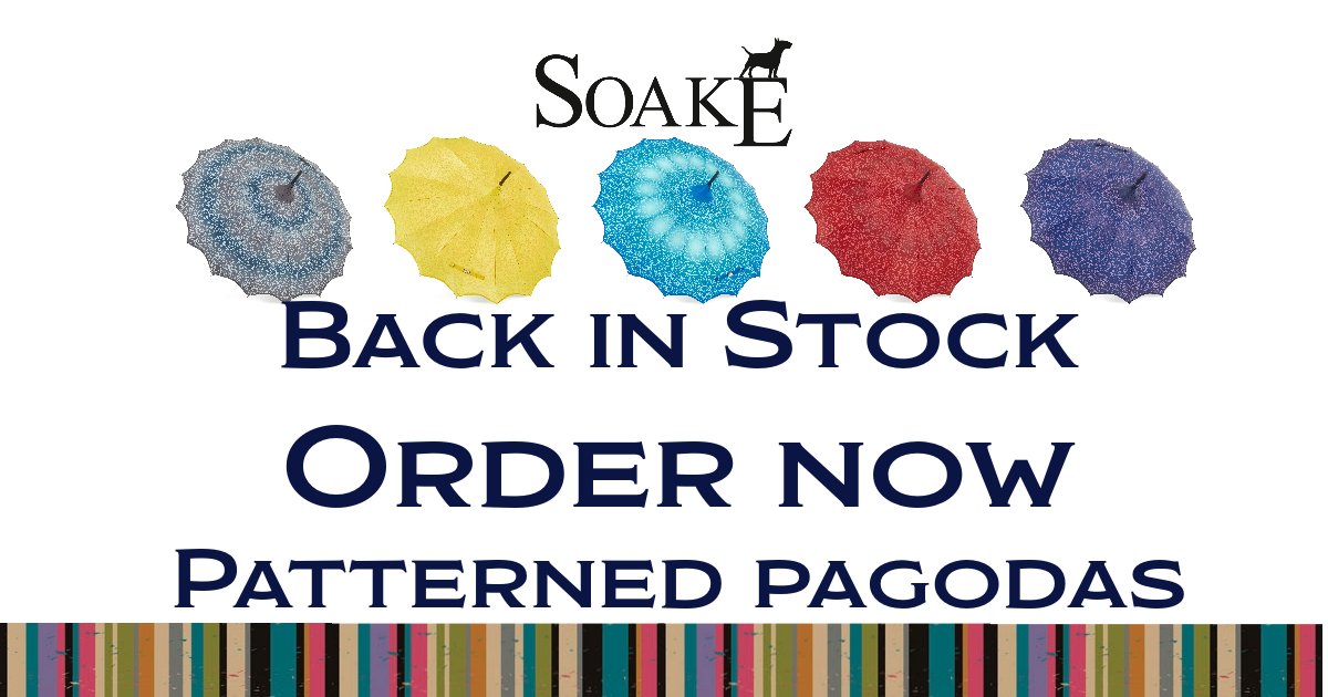 Soake Patterned Pagodas are now back in stock and available to order online.