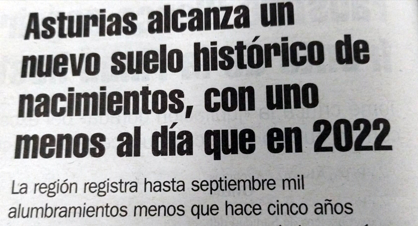 Fuercen a emigrar a la mocedá asturiana de tala miente que'l 50% de los asturianos ente 20 y 32 años yá viven fuera'l país, y llueu estráña-yos que la natalidá siga de punta en cote.
Crónica d'un xenocidiu anunciáu!!