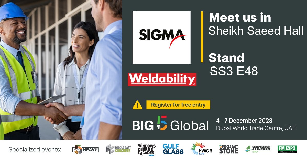 WeldabilitySif's tweet image. Only 18 days until Big 5 Global!

We are thrilled to announce that we’ll be attending this year’s Big 5 Global event alongside one of our distributors in the UAE, Sigma. We look forward to showcasing our latest innovations and solutions
#Big5Global #Extractability #FumeExtraction