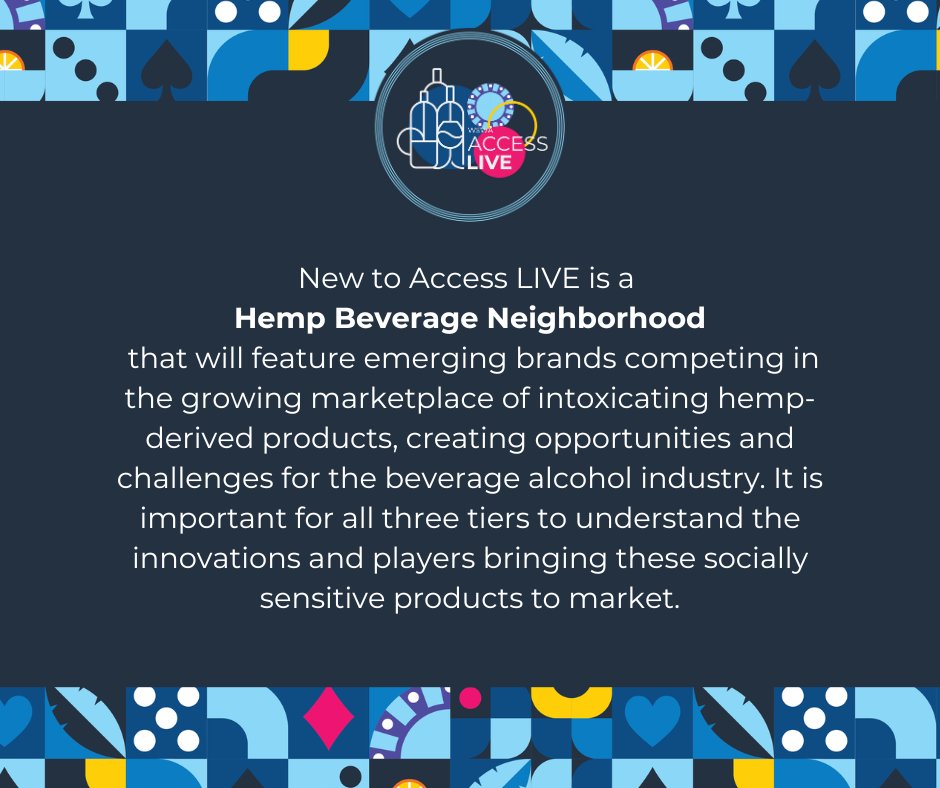 🎉 #AccessLIVE24 will include a Hemp Beverage Neighborhood - the perfect space for emerging brands in the market to showcase their products🍹🌱 Join us to explore this evolving marketplace & discover what's shaking in the world of hemp beverages! accesslive.wswa.org