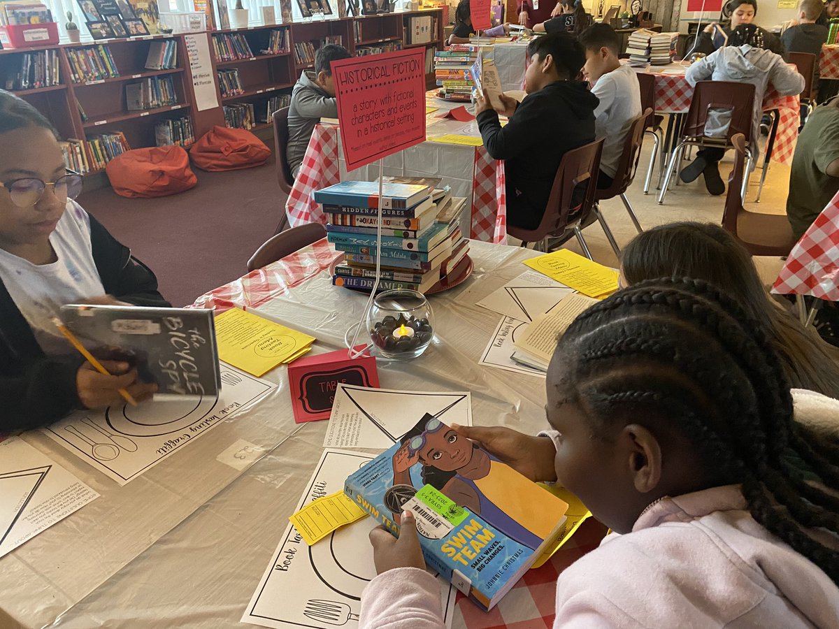 A great morning with Ms. Yates 5th grade Book Tasting! Students were so excited there is a wait list for some of the books. <a href="/HCPSElemEd/">HCPS Elementary Educ</a> <a href="/hubofschool/">HCPS Library Media</a> #LoveOfReading