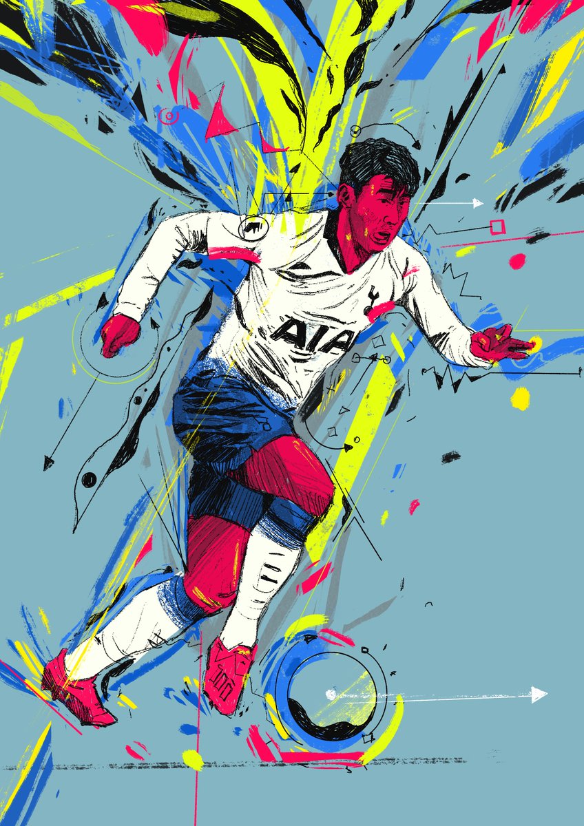 Sonny - You want him on your team #footballillustration #football #tottenhamhotspurs #London  #illustration