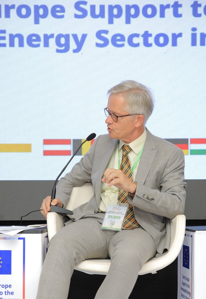 National Renewable Energy Platform (NREP) 🇺🇬 (@nrep_uganda) on Twitter photo H.E Matthias Schauer, German Ambassador to Uganda has pledged full support to Uganda's energy commitments under the new policy.
<a href="/MEMD_Uganda/">Ministry of Energy & Mineral Development</a> <a href="/brianisabirye/">Brian E. Isabirye, Ph.D.</a>
<a href="/NicMukisa/">Nicholas Mukisa, PhD</a> <a href="/NankabirwaRS/">Ruth Nankabirwa Ssentamu</a>
<a href="/HonOkaasai/">Hon Okaasai Opolot- MINISTER OF STATE FOR ENERGY</a> <a href="/TotalEnergiesUG/">TotalEnergies Uganda</a>
<a href="/useaug/">Uganda Solar Energy Association(USEA)</a> <a href="/nexusgreenltd/">Nexus Green Limited</a>
<a href="/giz_uganda/">GIZ Uganda</a>
#REC23AndExpo
#RenewableEnergy H.E Matthias Schauer, German Ambassador to Uganda has pledged full support to Uganda's energy commitments under the new policy.
<a href="/MEMD_Uganda/">Ministry of Energy & Mineral Development</a> <a href="/brianisabirye/">Brian E. Isabirye, Ph.D.</a>
<a href="/NicMukisa/">Nicholas Mukisa, PhD</a> <a href="/NankabirwaRS/">Ruth Nankabirwa Ssentamu</a>
<a href="/HonOkaasai/">Hon Okaasai Opolot- MINISTER OF STATE FOR ENERGY</a> <a href="/TotalEnergiesUG/">TotalEnergies Uganda</a>
<a href="/useaug/">Uganda Solar Energy Association(USEA)</a> <a href="/nexusgreenltd/">Nexus Green Limited</a>
<a href="/giz_uganda/">GIZ Uganda</a>
#REC23AndExpo
#RenewableEnergy