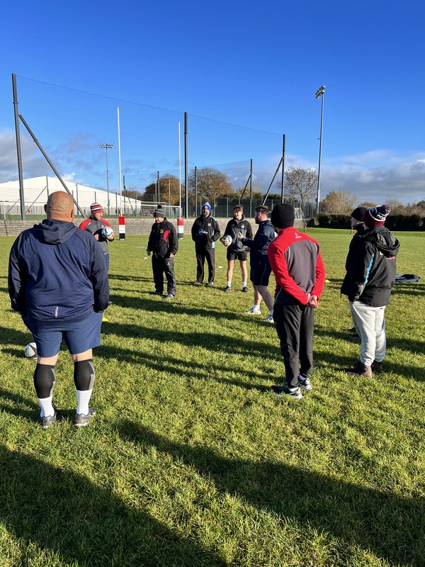 UlsterBranch's tweet photo. 🏉 Coaching workshops

Our Rugby Development team hosted Club Community Rugby Officers from across the province yesterday at Rainey Old Boys RFC. 

The workshop was a great chance to discuss game design and using the Ulster 'PLAY' model 💪 

Thankfully the weather held up too! 😎 https://t.co/cj3VY8iW2f