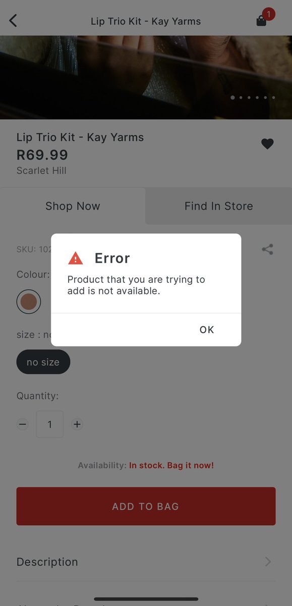 BRANDS: 

Kay Yarms Lip Trio Kit sold out 

The YouTuber’s collaboration with Mr Price is a success. 

Her Lip Kit Trio which retails just under R70 has sold out within 24 hours of being on sale. 

#KgopoloReports