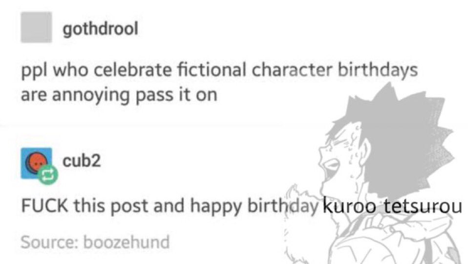 hourlykuroo's tweet photo. BIRTHDAY BASH!! 

Happy birthday to Kuroo Tetsurou (29) Japan Volleyball Association - sports promotion division https://t.co/VLnCE9VbIi