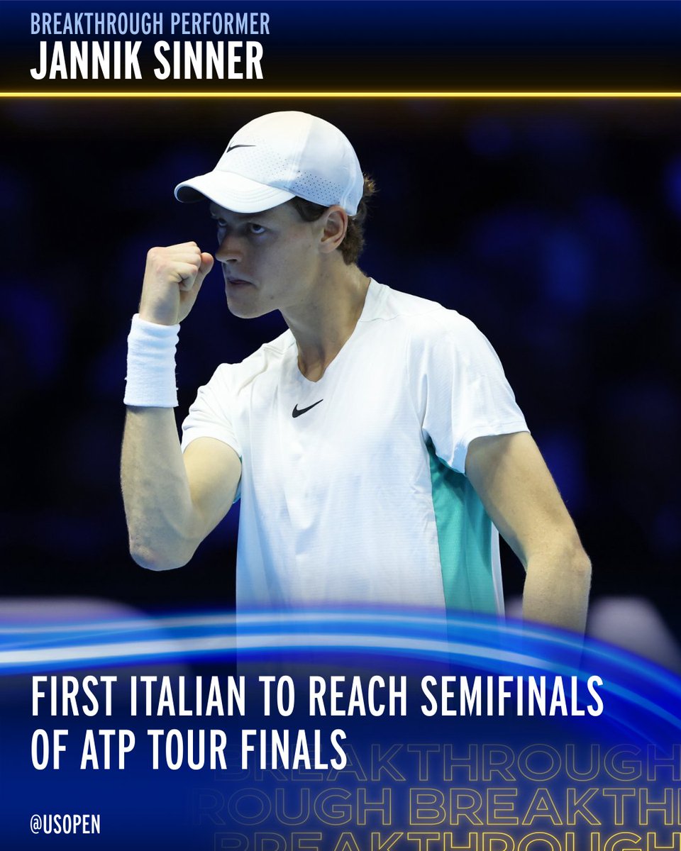 usopen's tweet photo. What a week for Jannik Sinner! https://t.co/srGDKXH3PV