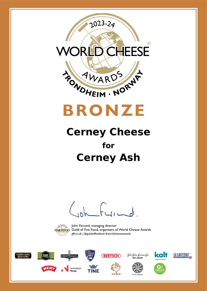 We don’t shout out enough about our awards we’re told. <a href="/WorldCheese/">Cheese World</a> <a href="/cerneygardens/">Cerney Gardens</a> <a href="/CirencesterLife/">Cirencester Life</a> <a href="/TheCotsKitchen/">The Cotswold Kitchen</a>