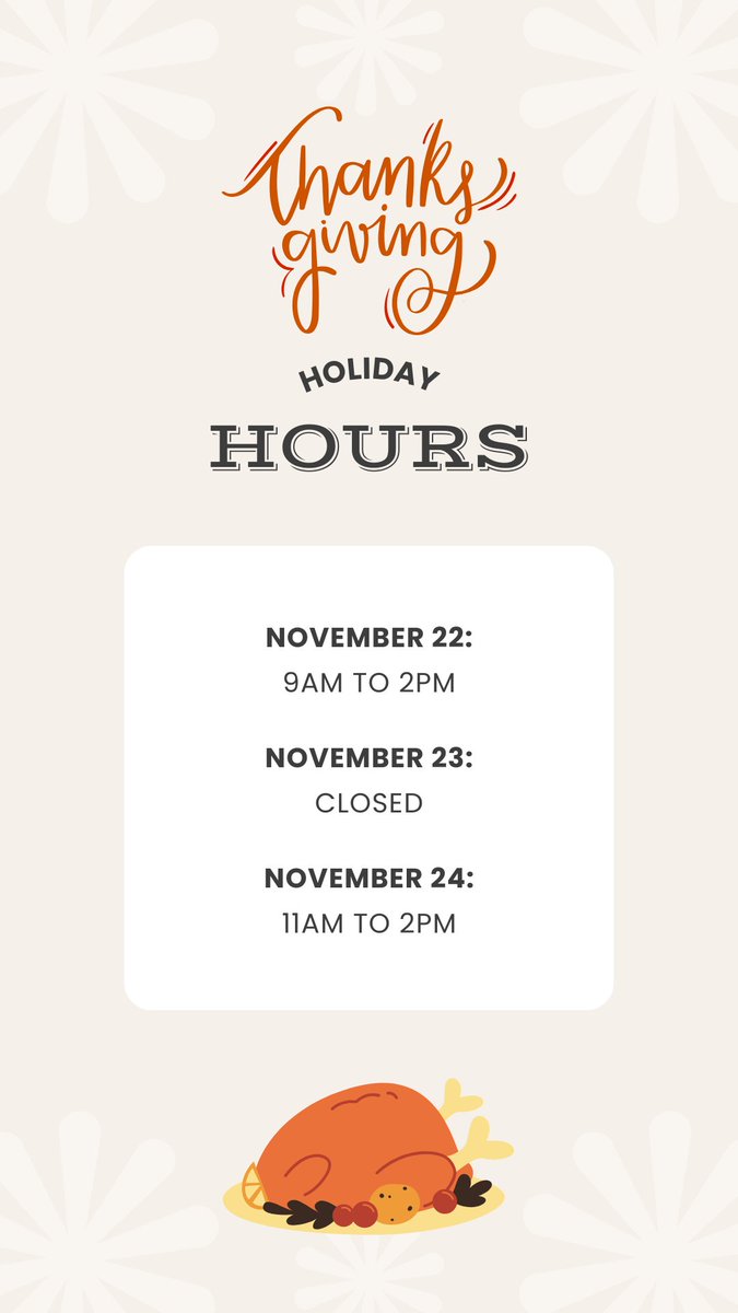 NailedItnail's tweet photo. In just one week we'll be gathering with family to remind ourselves of all there is to be thankful for. To allow us and our customers time with their families we'll have adjusted hours Wednesday and Friday. Closed Thursday. See below: https://t.co/Hrs39icelV