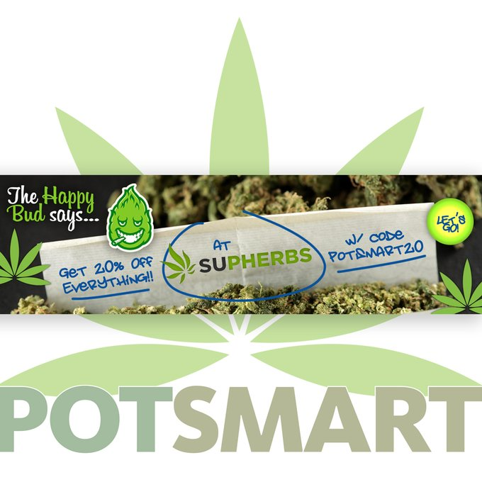 PotsmartTweets's tweet photo. Listen to the Happy Bud...

Get 20% off EVERYTHING at @SUPHERBS1
when you use code POTSMART20 at checkout.

Happy Shopping!! 🫡

#cannabis #coupon #marijuana #highlife #StonerFam #canadianstoners #highsociety #weednation #cannabisculture #stoned #Mmemberville #potsmartdeals https://t.co/MSA7b5yE2z