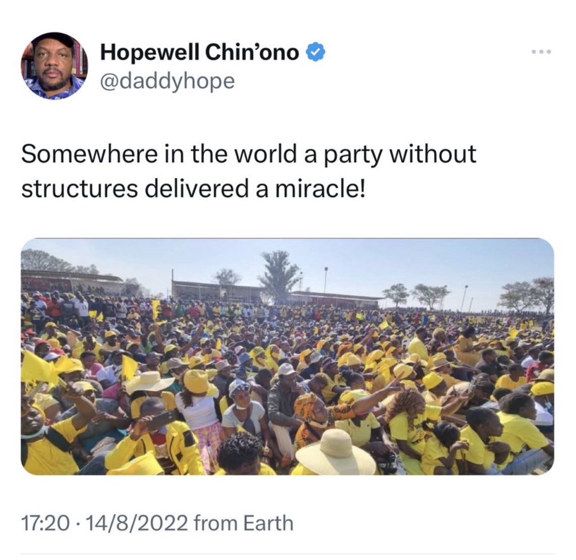 Hopewell Chin’ono tweet media