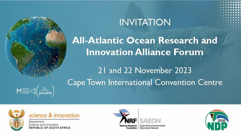 Count down for the All-Atlantic Ocean Research and Innovation Alliance Forum, which will take place in Cape Town, South Africa, on 21-22 November 2023. 
Find the updated programme of the event and registration link👉bit.ly/469lr78 #AtlanticAll