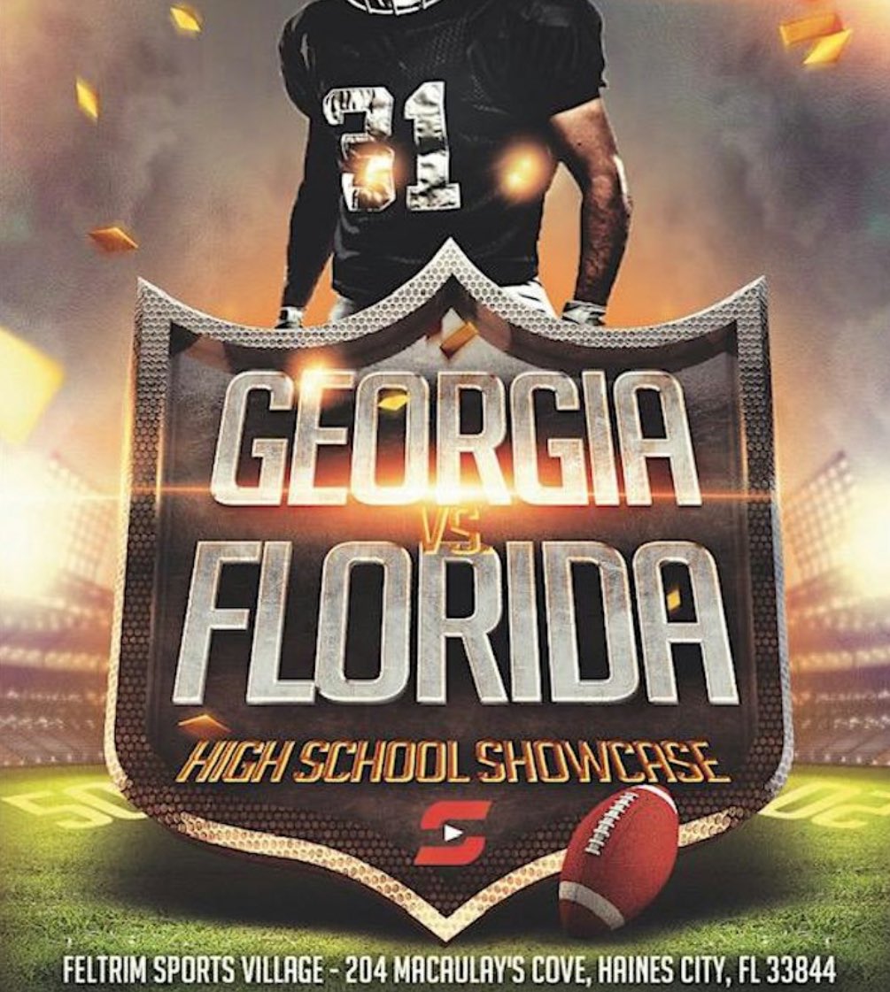 DominicRuffin21's tweet photo. Thank you to coach @OreyFerrell for inviting me to play in the 6th annual @GAvsFLShowcase game! @larryblustein @FLVarsityRivals @FlaHSFootball @FLVarsityRivals https://t.co/Cx9TRSG2oj