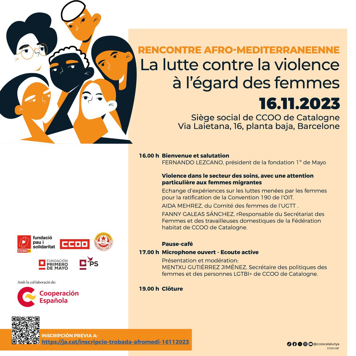 PazySoli_Eus's tweet photo. 📍#EncuentroAfromediterráneo
Estamos en #Bcln participando en el encuentro #Afromediterráneo
➡️ COMBATIR LA VIOLENCIA CONTRA LAS MUJERES
Un espacio imprescindible para intercambiar y fortalecer alianzas entre mujeres sindicalistas desde el internacionalismo
🧵 Abrimos hilo https://t.co/7Gy43PPTAp
