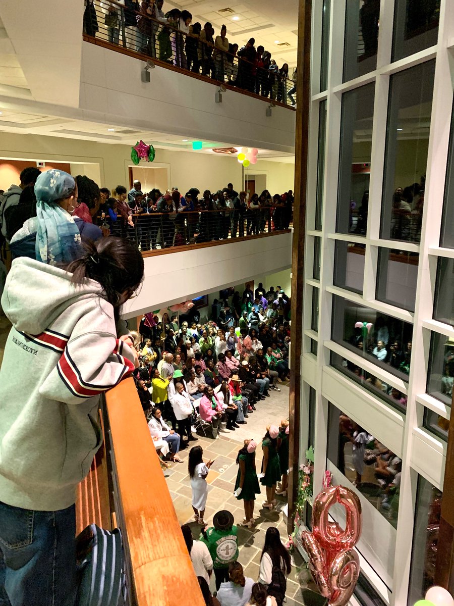 One of my students invited me to a thing…..while I was wearing my Delta 🔺 pin 😑. But her excitement that I showed up was everything 🥰 &amp; loved seeing all the @EmoryAASDept majors and minors! A very proud Black faculty moment🥹Congratulations to all the new members of #AKA 🎊