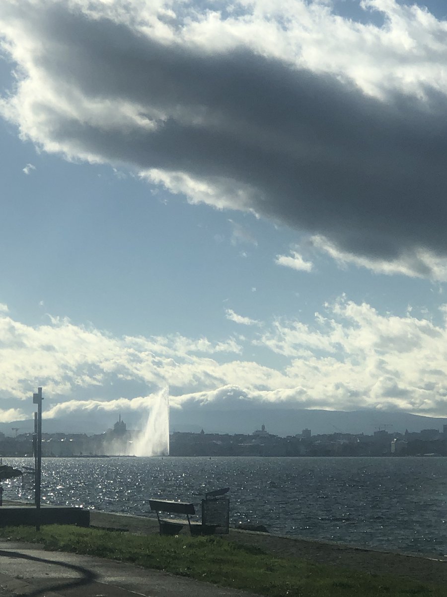 archanasharmagv's tweet image. All in a day's work! The @CMSExperiment Retreat in #Evian discussing exciting future for our #experiment @CERN, getting back to #Geneva the exquisite sight of the Jet d'eau (Water fountain) welcoming us home! 
Perks of working in #Particle #High #Energy #Physics