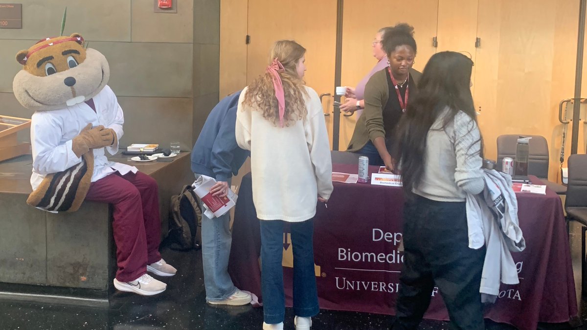 UMNBME's tweet photo. Today we’re at the @UMNIEM Inspire Conference, which encourages Minnesota high schoolers to pursue careers in engineering or biomedical research. Drop by our table to learn more about this career path and our education programs, or to just say hi.👋 https://t.co/6yulxVQCyb
