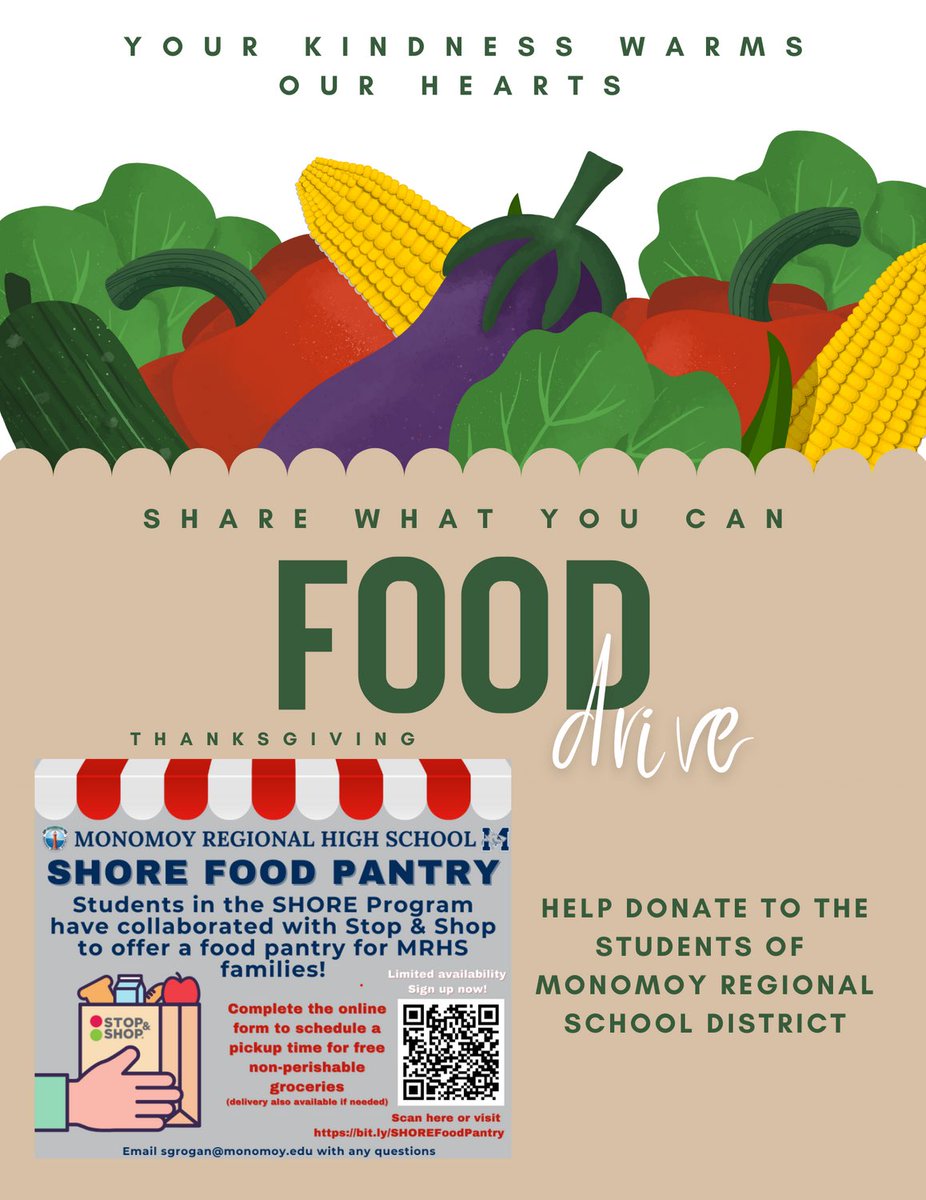 Shana (@monomoybuddies) on Twitter photo Come on down to East Harwich Stop n Shop and help support the Monomoy SHORE Food Pantry Thanksgiving Food drive 🦃 ❤️ 🦈 <a href="/MonomoySchools/">Monomoy Schools</a> <a href="/StopandShop/">Stop & Shop</a> @PrincipalJPo Come on down to East Harwich Stop n Shop and help support the Monomoy SHORE Food Pantry Thanksgiving Food drive 🦃 ❤️ 🦈 <a href="/MonomoySchools/">Monomoy Schools</a> <a href="/StopandShop/">Stop & Shop</a> @PrincipalJPo