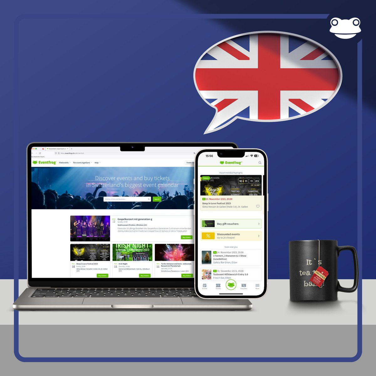 🇬🇧Frog-tastic News🇬🇧 Eventfrog can now also be used in English: eventfrog.net/en/home.html

#ticketing #events