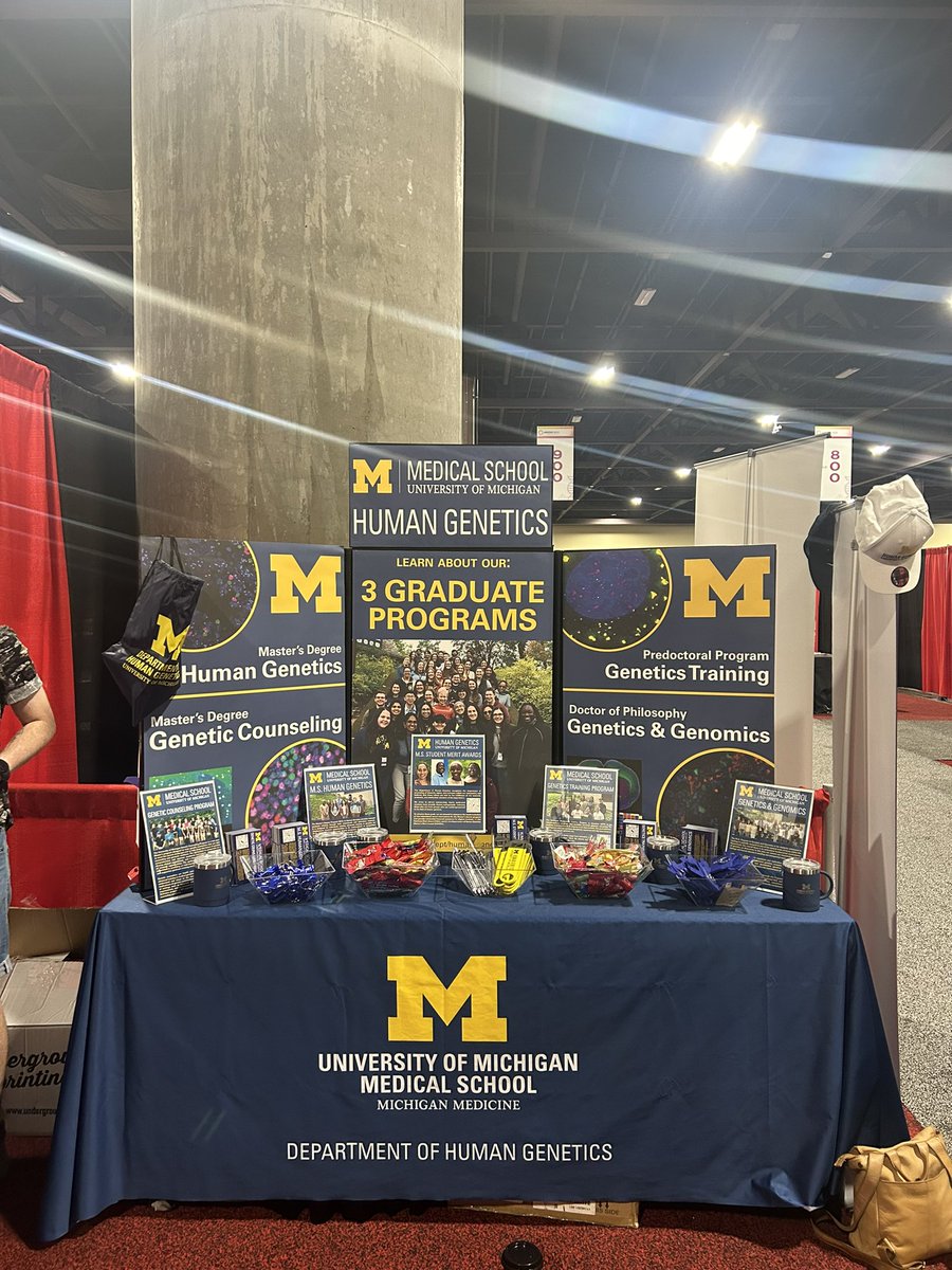 Come visit us at booth 903 at #ABRCMS2023 starting today (Thursday) at 2:15pm! We will be discussing our PhD program in Genetics &amp; Genomics, our MS program in Human Genetics, our MS program in Genetic Counseling, and our T32 Genetics Training Program. Hope to see you there!