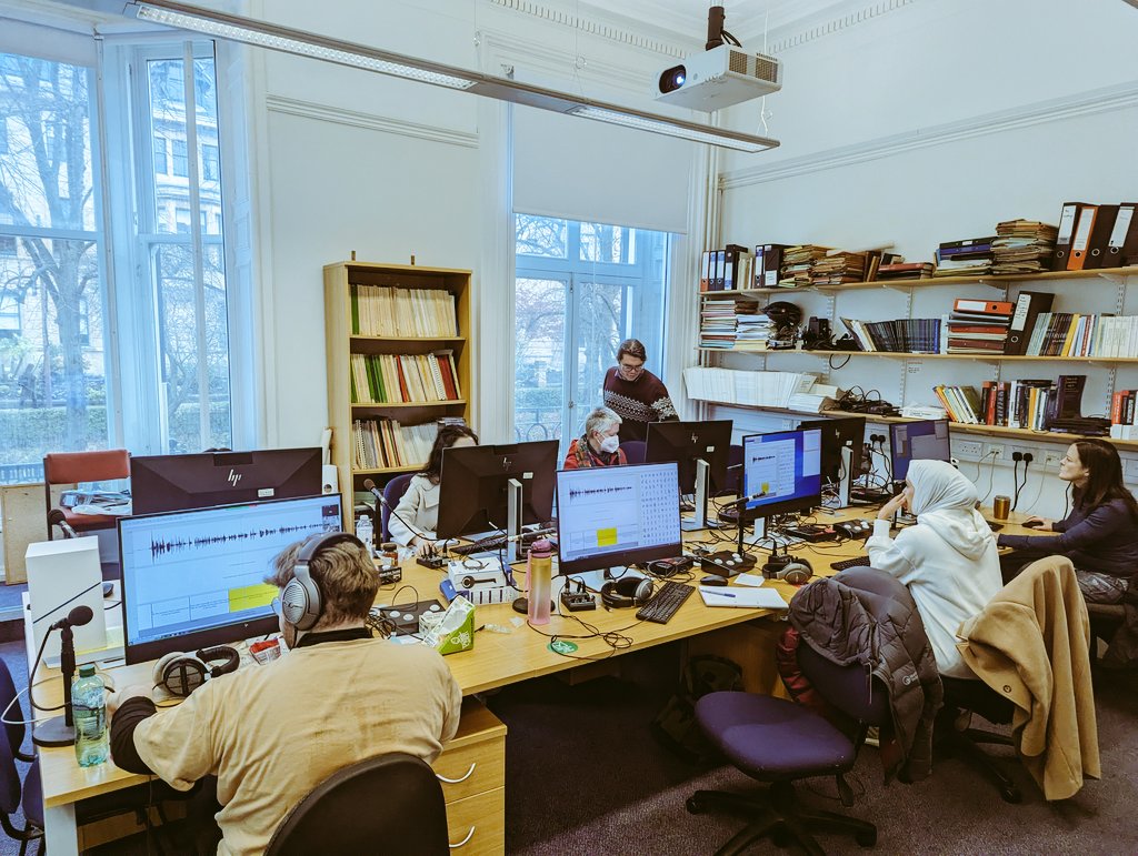 G_U_L_P's tweet photo. Today's #GULP #LabLunch is an interactive workshop at the GULP lab, by our very own @_j_pearce!
Forced alignment with MFA & some fun ASR tools 😍🙌
Thanks Joe! https://t.co/ATIpqKoHgn