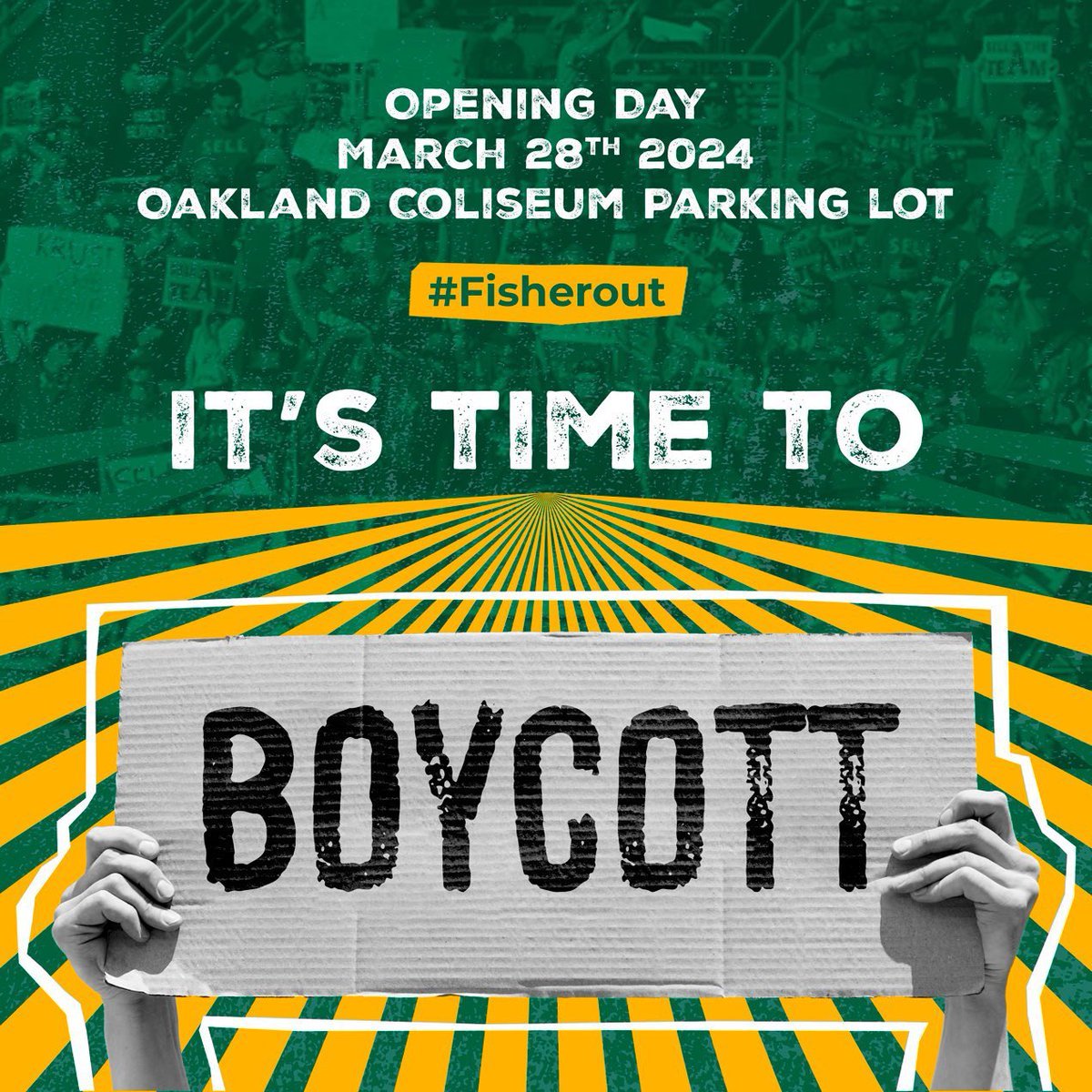 Here is the plan:

1) Donate whatever you would have spent at the Coliseum on Opening Day to <a href="/EduOverStadiums/">Schools Over Stadiums</a> 

2) Come to Opening Day with us and protest in the parking lot (more info to come)

3) Get involved in organizing. 7:00 pm tonight I'll be hosting a Twitter Space