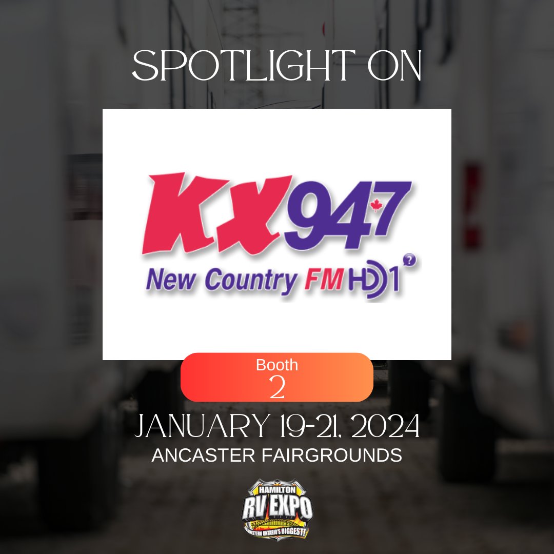HamRVExpo's tweet photo. ‼️ EXHIBITOR SPOTLIGHT‼️

@KX947  - Be sure to check out the team at KX 94.7 during the Hamilton RV Expo at booth 2

#HamRVExpo #KX947 https://t.co/xOYs9sg9bY