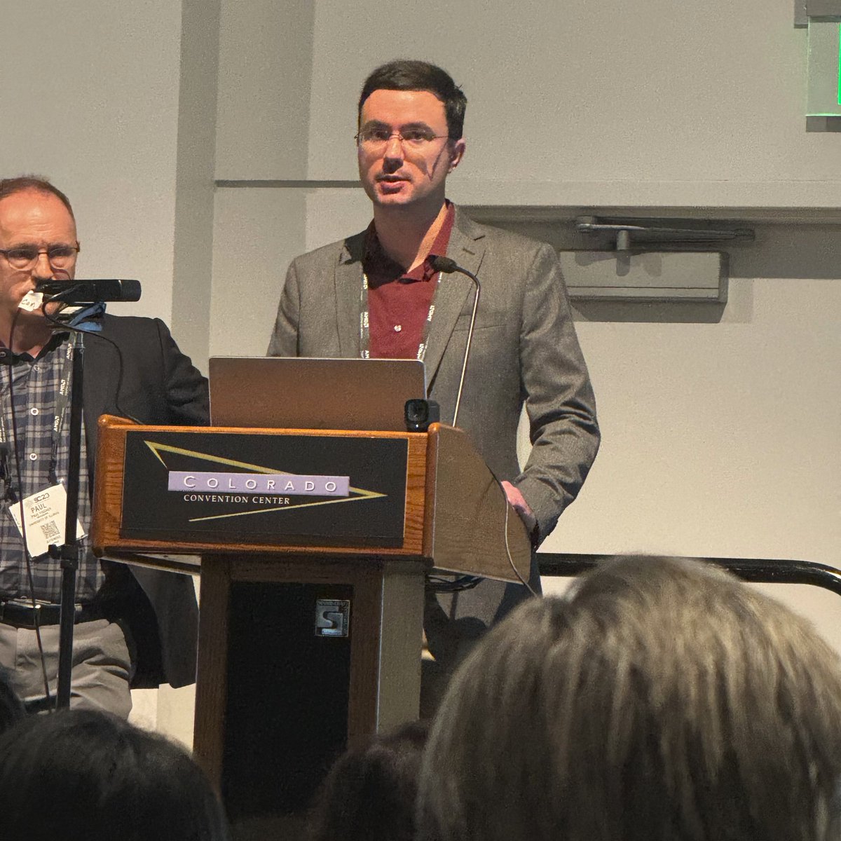 #DOECSGF alumni talks at #SC23: Amanda Randles (2010-2013 <a href="/Harvard/">Harvard University</a>; now <a href="/RandlesLab/">Randles Lab</a> <a href="/DukeU/">Duke University</a>), Alby Musaelian (2020-2023 Harvard), &amp; Steven Hamilton (2007-2011 <a href="/EmoryUniversity/">Emory University</a>; now <a href="/ORNL/">Oak Ridge Lab</a>). #biomedicalengineering #appliedmath #computationalmath 
All alumni: krellinst.org/csgf/alumni/li…