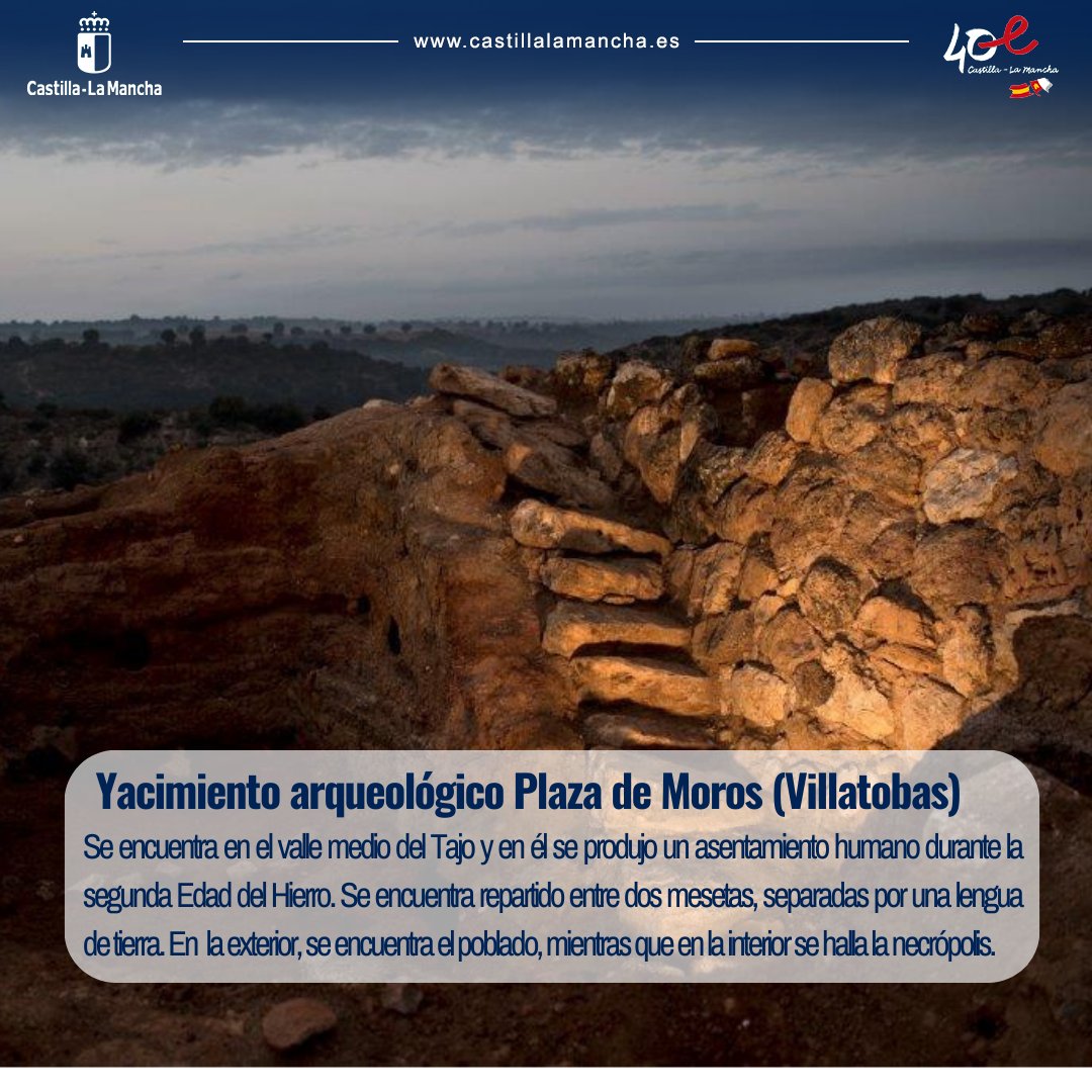 gobjccm's tweet photo. ⛏️Hoy os deseamos un feliz domingo, desde el yacimiento abierto al público de Plaza de Moros en Villatobas, a menos de 50 km de Toledo.

⚱️Está declarado Bien de Interés Cultural y cuenta con su propio Centro de Recepción de Visitantes.

ℹ️https://t.co/V7BoXvPgwS https://t.co/mNA89FvkIm