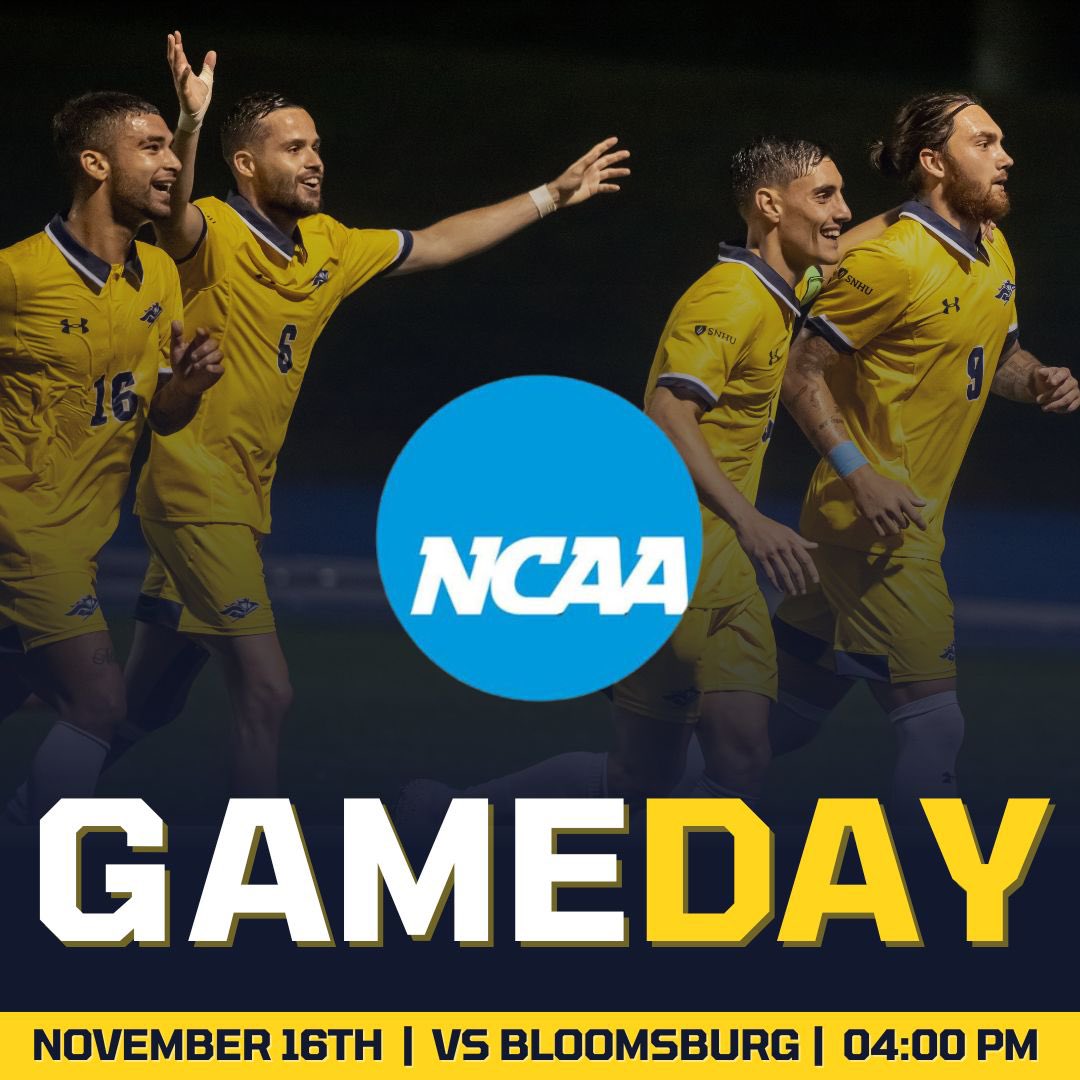 GAME DAY ‼️ The Penmen will battle today against Bloomsburg in the first round of the NCAA Tournament that will take place at Sodexo Field. Kickoff at 04:00 PM.

#EverydayMatters #SNHU #Penmen