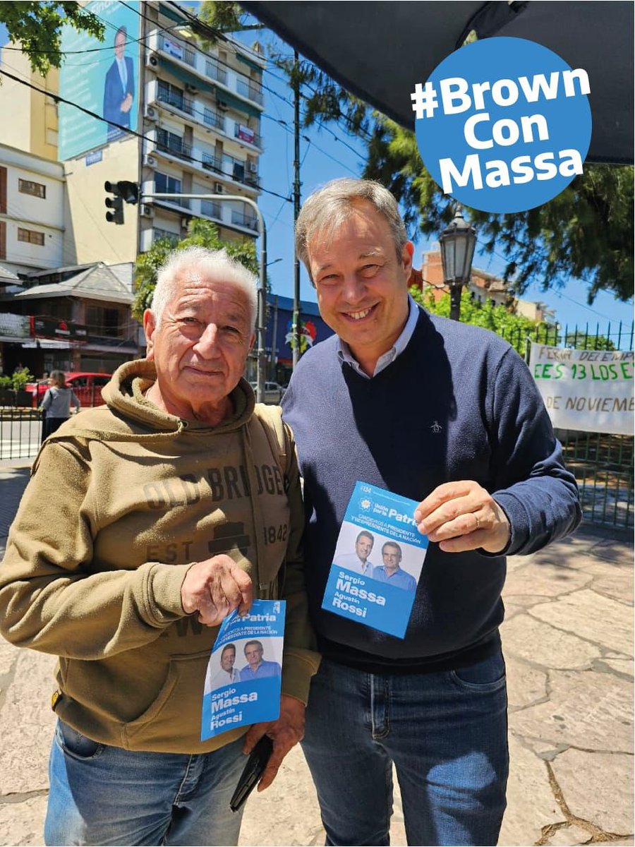 UP_AlteBrown's tweet photo. ESTE DOMINGO 19 DE NOVIEMBRE VAMOS CON SERGIO MASSA Y AGUSTÍN ROSSI 

#BrownConMassa #MassaPresidente

@SergioMassa 
@RossiAgustinOk 
@CascallaresPJ 
@unionxlapatria https://t.co/tUf7AtrSiQ