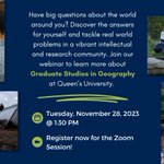 Photo by Queen's Department of Geography and Planning (@QueensGPPL)