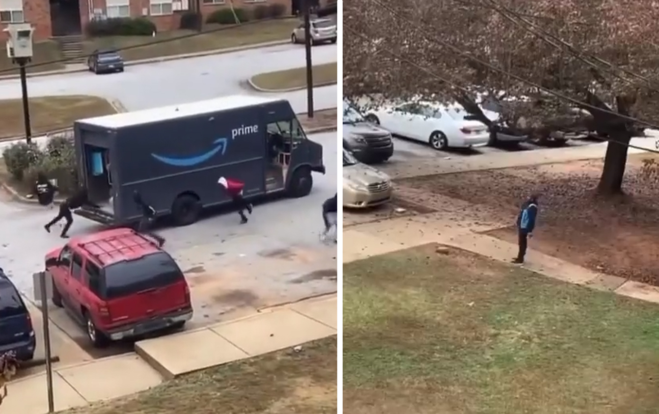 OutKick on X: What a week for looting. First, it was the FedEx truck in  Memphis. Now we have an organized hit on an Atlanta  delivery truck  where the driver just